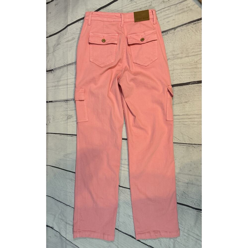 Judy Blue Garment Dyed Pink Cargo Pants Size 3/26 Los Angeles - Picture 2 of 10